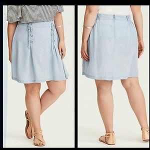 Torrid Chambray Style Plus Skirt